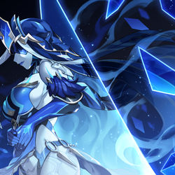 This is a pixiv picture whose title is 冬国の仕女.