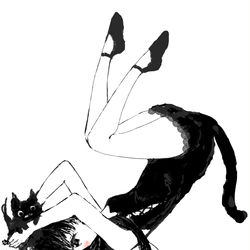 This is a pixiv picture whose title is 🐈‍⬛.
