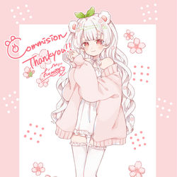 This is a pixiv picture whose title is skeb commission.