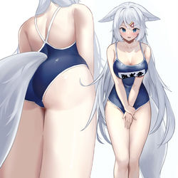 This is a pixiv picture whose title is 學生泳裝 浠Mizuki.