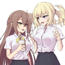 This is a pixiv picture whose title is アデーレ＆ポルクス（制服）.
