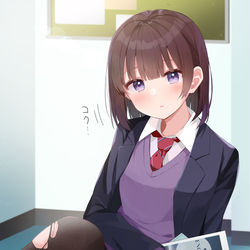 This is a pixiv picture whose title is ごめんよそ見してて、大丈夫？.