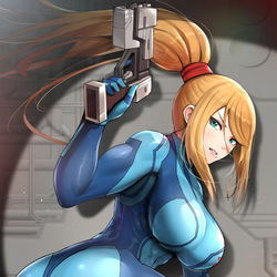 This is a pixiv picture whose title is ゼロスーツサムス.