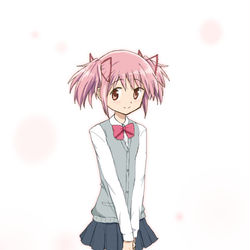 This is a pixiv picture whose title is 鹿目まどか(いろは制服ver.).