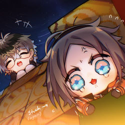 This is a pixiv picture whose title is Stuck once, stuck forever.