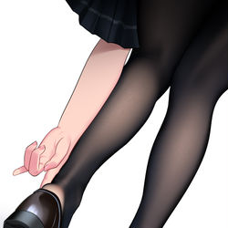 This is a pixiv picture whose title is 腿部黑丝练习5.