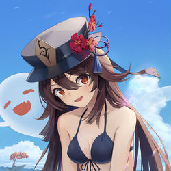 This is a pixiv picture whose title is 水着ふーたお.