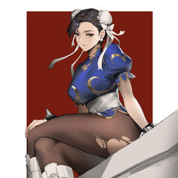 This is a pixiv picture whose title is Chun li.