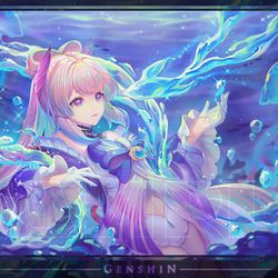 This is a pixiv picture whose title is 【GenShin】釣我的小魚啦!.