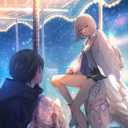 This is a pixiv picture whose title is 僕はいつまでもキミに追いつけない.