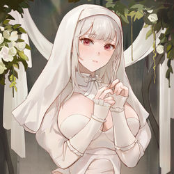 This is a pixiv picture whose title is White Sister.
