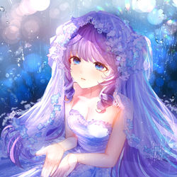 This is a pixiv picture whose title is 紫陽花の妖精.