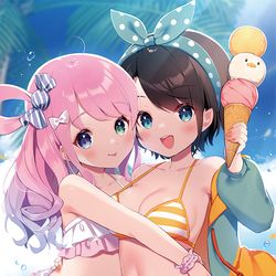 This is a pixiv picture whose title is 水着スバルーナ.