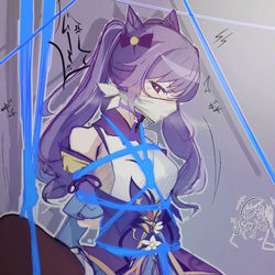 This is a pixiv picture whose title is 刻晴.