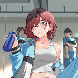 This is a pixiv picture whose title is on break.