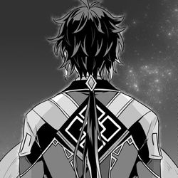 This is a pixiv picture whose title is 鍾魈 Zhongxiao.