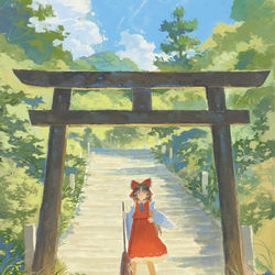 This is a pixiv picture whose title is 博麗霊夢.