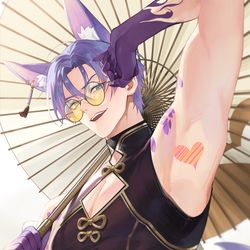 This is a pixiv picture whose title is 玖夜.