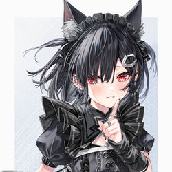 This is a pixiv picture whose title is 🖤🖤.