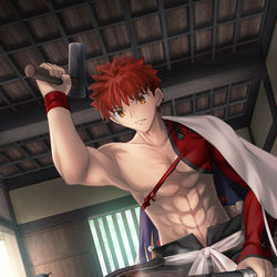 This is a pixiv picture whose title is 刀匠の英霊 千子村正.