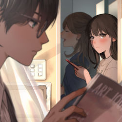 This is a pixiv picture whose title is この時間に会える人.