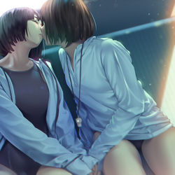 This is a pixiv picture whose title is 夏の♥.