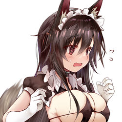 This is a pixiv picture whose title is 服が縮んだウェアウルフ.