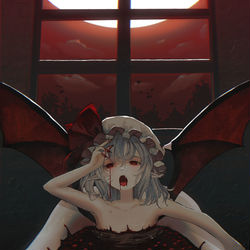 This is a pixiv picture whose title is 血風呂レミリア🥀.