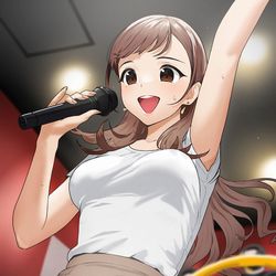 This is a pixiv picture whose title is 成り行きで先輩とふたりでカラオケに行くことになった.