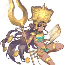 This is a pixiv picture whose title is 【仕事絵】英雄＊戦姫ＷＷ アッシュールバニパル.