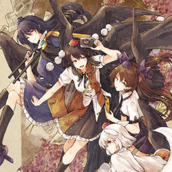 This is a pixiv picture whose title is 「第百三十七季文々。新聞友の会」告知絵.