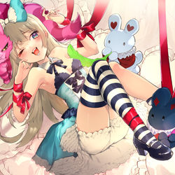 This is a pixiv picture whose title is 【skebご依頼イラスト】Alice in Wonderland.