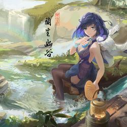 This is a pixiv picture whose title is Valley Orchid|兰生幽谷.