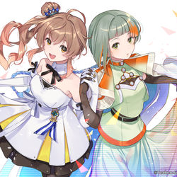 This is a pixiv picture whose title is 知声とささら.