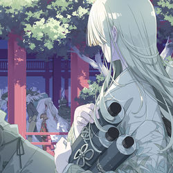 This is a pixiv picture whose title is 距離.