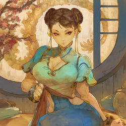 This is a pixiv picture whose title is chun-li 春麗.