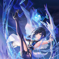 This is a pixiv picture whose title is 夜蘭.