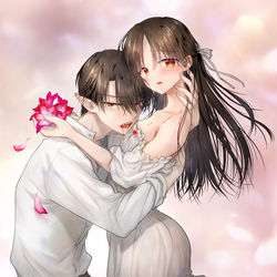 This is a pixiv picture whose title is お兄ちゃんは吸血鬼.
