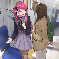 This is a pixiv picture whose title is 見た目地雷系で可愛くて、思いやりにあふれている幼馴染.