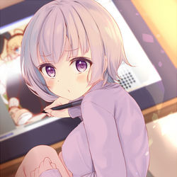 This is a pixiv picture whose title is 座らせて.