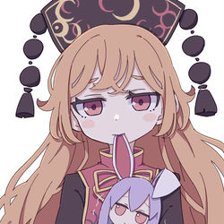 This is a pixiv picture whose title is うどんげと純狐.