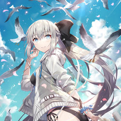 This is a pixiv picture whose title is モルガン（水着）.