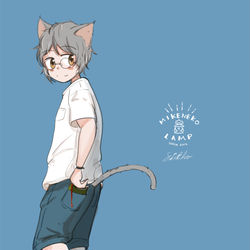 This is a pixiv picture whose title is 夏服のミケ.
