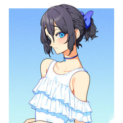 This is a pixiv picture whose title is 白ワンピ.