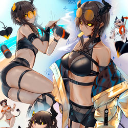This is a pixiv picture whose title is Beach mode Misery-chan.