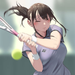 This is a pixiv picture whose title is なぜか返球できてる先生.