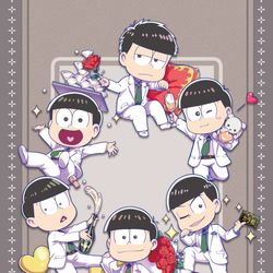 This is a pixiv picture whose title is おそ松さん　コラボカフェ.