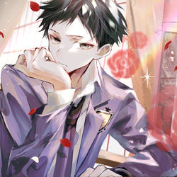 This is a pixiv picture whose title is 銛之塚崇（モリ先輩）.