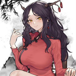 This is a pixiv picture whose title is 흑룡.