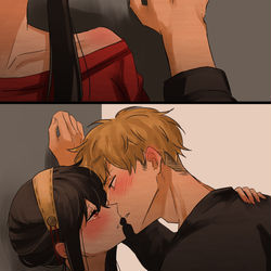 This is a pixiv picture whose title is When Anya's not home.